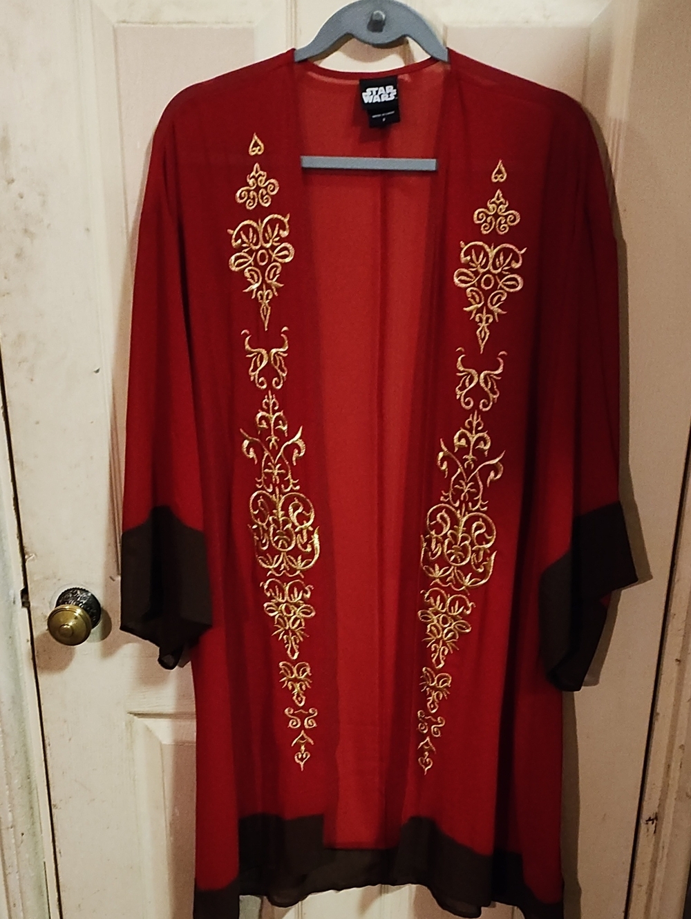 Torrid Star Wars Red Open-Front Women's Kimono/Cardigan with Gold Embroidery
